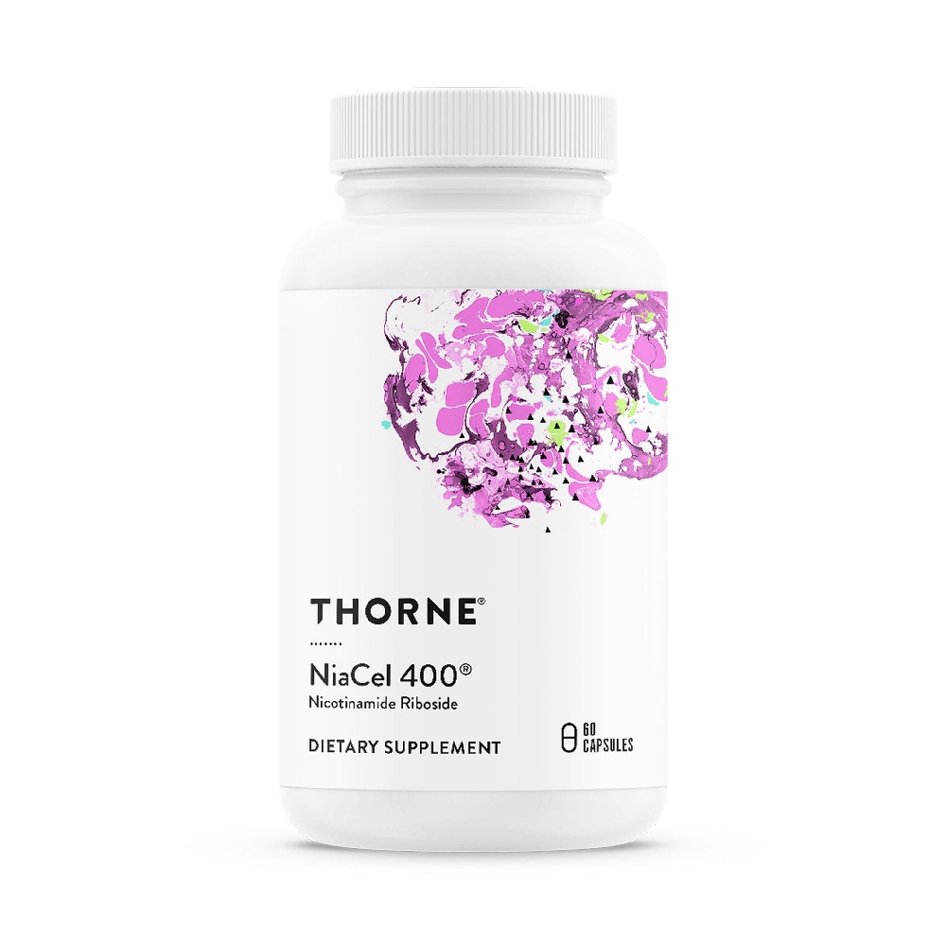 THORNE - NiaCel 400 - NAD Supplement - Nicotinamide Riboside - Supports Healthy Aging, Cellular Energy Production & Sleep-Wake Cycle - Maple Wellness Supplements