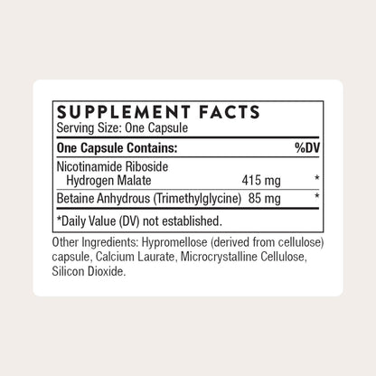THORNE - NiaCel 400 - NAD Supplement - Nicotinamide Riboside - Supports Healthy Aging, Cellular Energy Production & Sleep-Wake Cycle - Maple Wellness Supplements