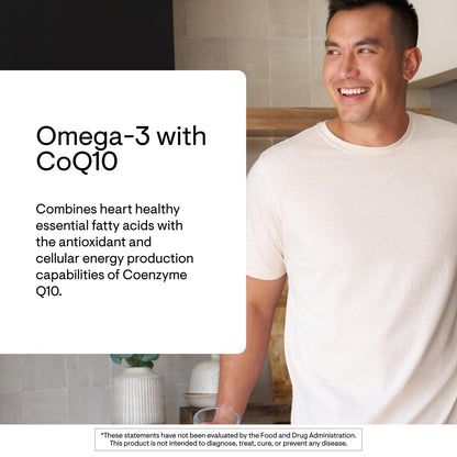 THORNE - Omega-3 with CoQ10 - Omega-3 Fatty Acids Supplement with CoQ10 - EPA and DHA - 90 Gelcaps - Maple Wellness Supplements