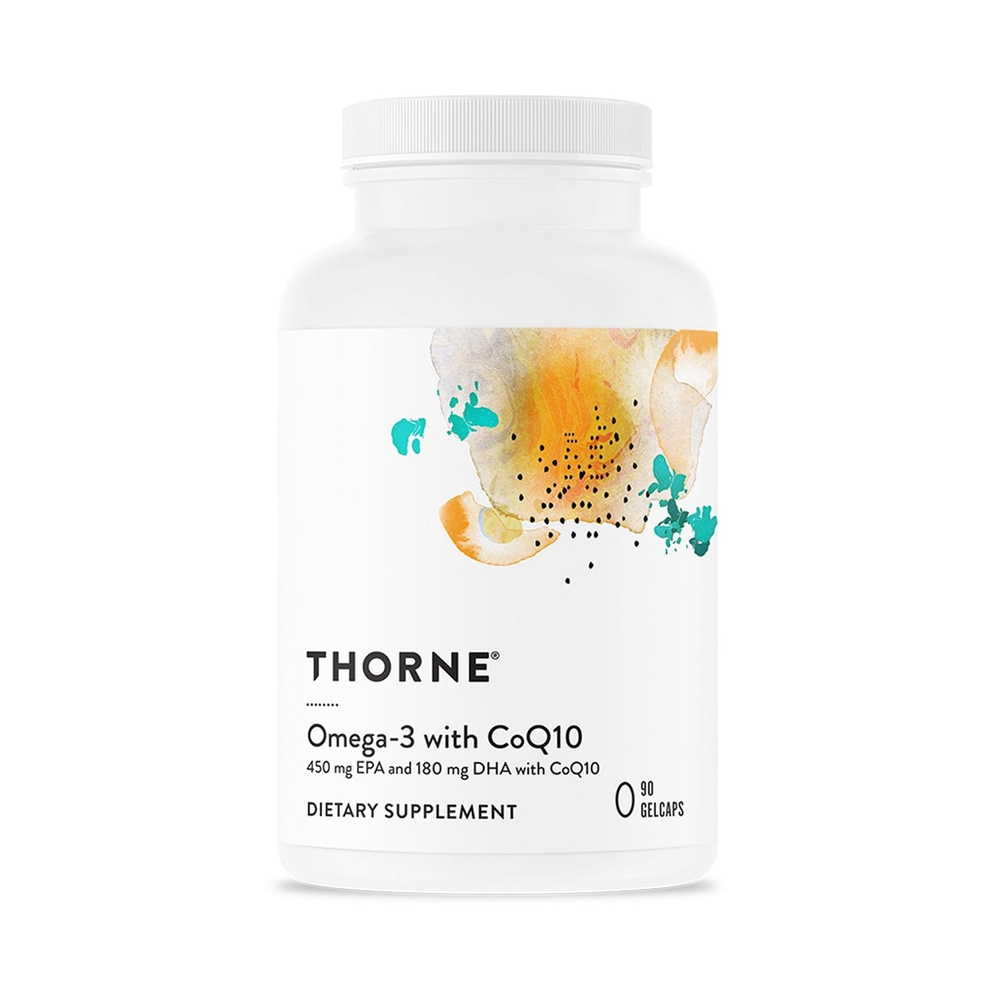 THORNE - Omega-3 with CoQ10 - Omega-3 Fatty Acids Supplement with CoQ10 - EPA and DHA - 90 Gelcaps - Maple Wellness Supplements