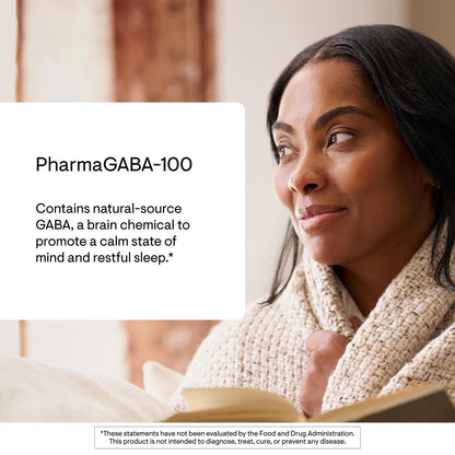 THORNE - PharmaGABA-100 - GABA Supplement - 100 mg Natural Source Gamma-Aminobutyric Acid - Maple Wellness Supplements
