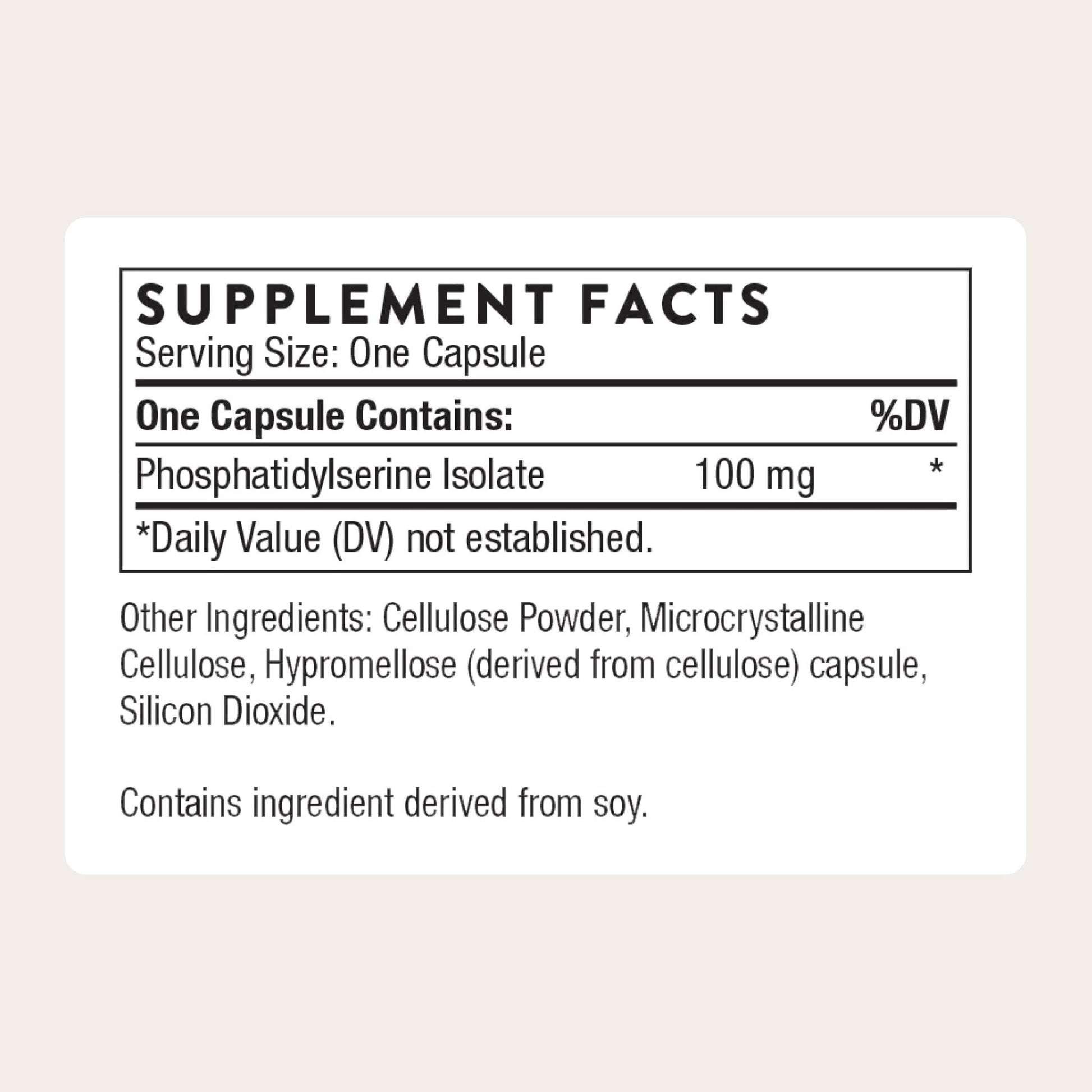 THORNE - Phosphatidylserine - Supports Healthy Brain Function, Memory & Focus - Helps Regulate Cortisol During Stress - Maple Wellness Supplements
