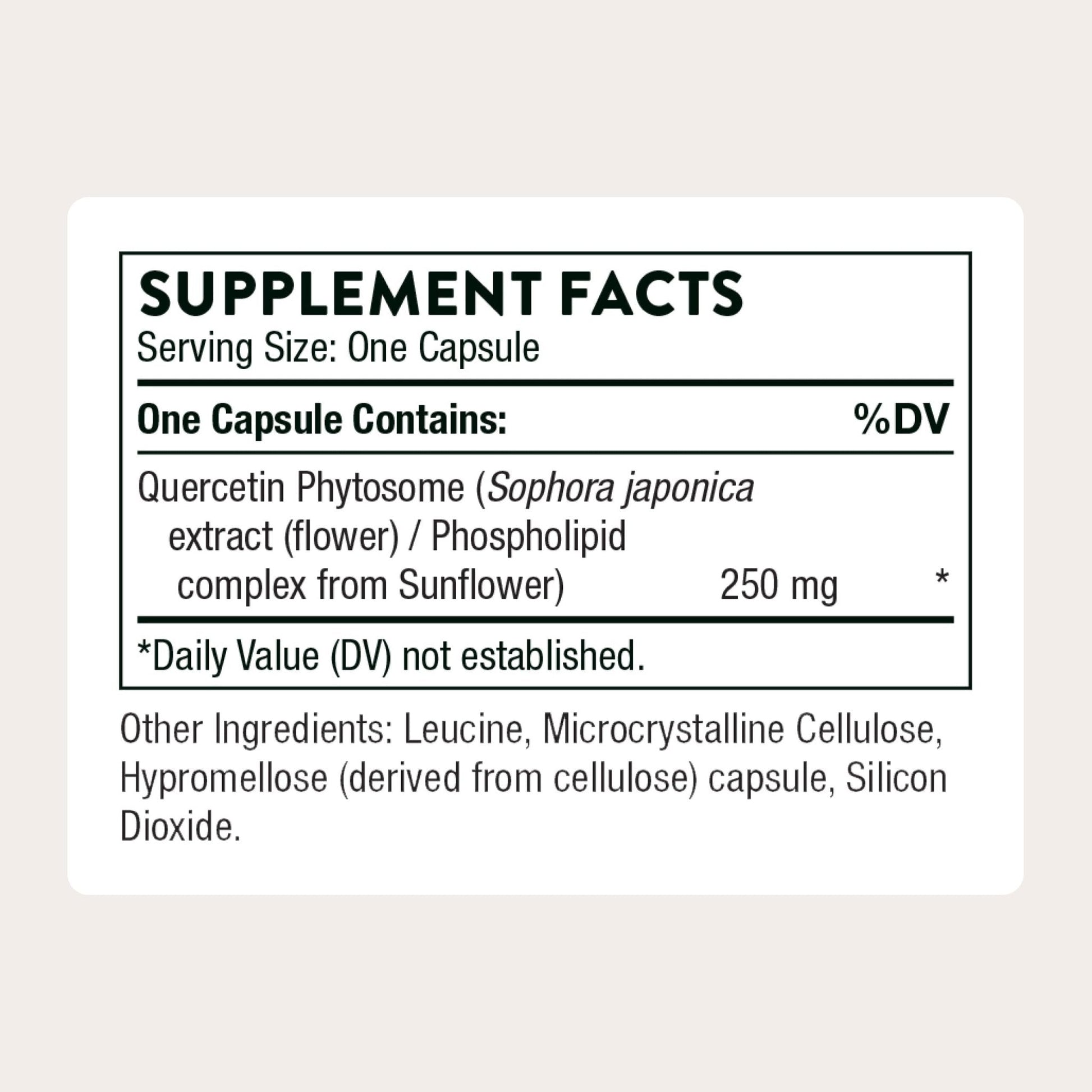 THORNE - Quercetin Phytosome - Exclusive Phytosome Complex for Immune Health, Respiratory Support & Seasonal Allergy Relief* - 60 Servings - Maple Wellness Supplements