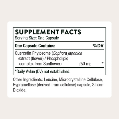 THORNE - Quercetin Phytosome - Exclusive Phytosome Complex for Immune Health, Respiratory Support & Seasonal Allergy Relief* - 60 Servings - Maple Wellness Supplements