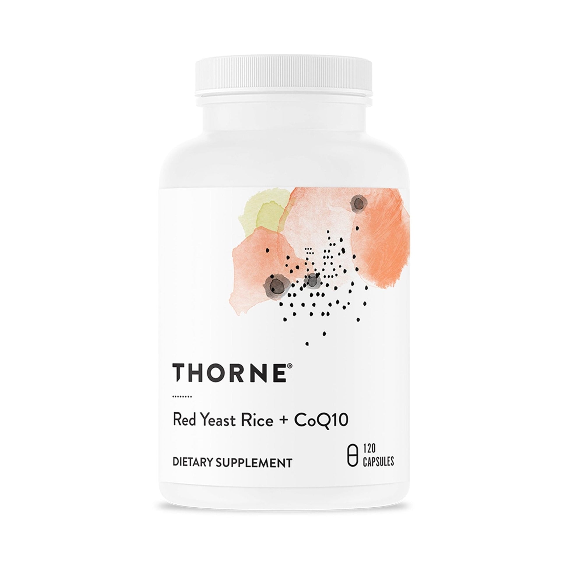 THORNE - Red Yeast Rice + CoQ10 - Maintain Healthy Cholesterol Levels & Supports Cardiovascular Health - Added Antioxidant Support* - Gluten-Free, Dairy-Free - 120 Servings - Maple Wellness Supplements