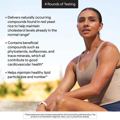 THORNE - Red Yeast Rice (Formerly Choleast-900) - Supports Healthy Cholesterol Levels Already in a Normal Range, Heart Health & Blood Pressure* - Gluten-Free, Dairy-Free - 120 Capsules - Maple Wellness Supplements