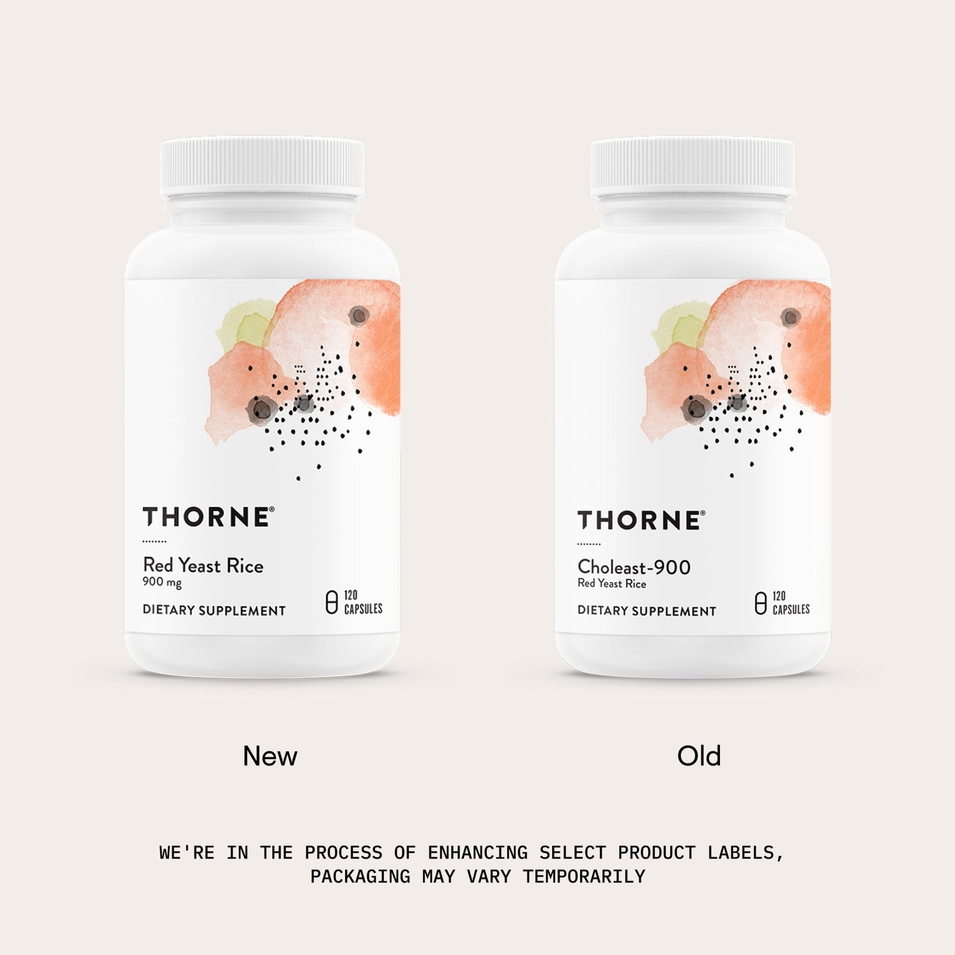 THORNE - Red Yeast Rice (Formerly Choleast-900) - Supports Healthy Cholesterol Levels Already in a Normal Range, Heart Health & Blood Pressure* - Gluten-Free, Dairy-Free - 120 Capsules - Maple Wellness Supplements