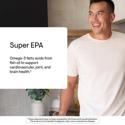 THORNE - Super EPA - Omega-3 Fatty Acids EPA 425mg & DHA 270mg Supplement - Support Brain, Cardiovascular, Joints & Skin* - Gluten, Dairy & Soy-Free - 90 Gelcaps - Maple Wellness Supplements