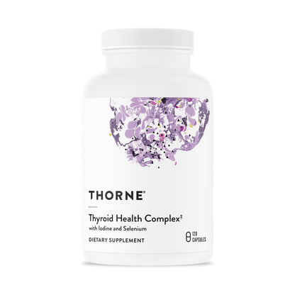 THORNE - Thyroid Health Complex (Formerly Thyrocsin) - Thyroid Cofactors for Thyroid Function Support* - Vitamins B12, C & E, Ashwagandha, Iodine, Zinc, Selenium, Copper & L-Tyrosine - 60 Servings - Maple Wellness Supplements