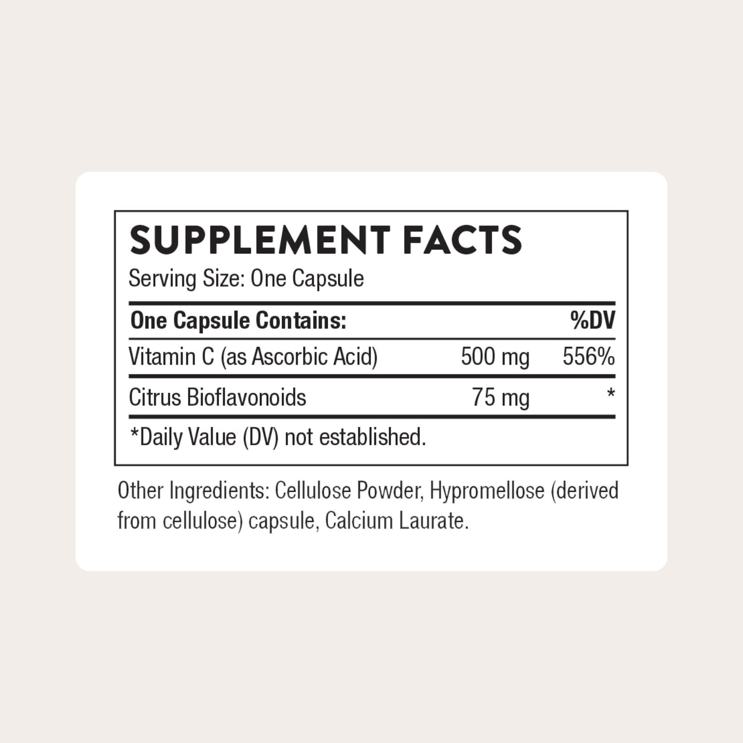 THORNE - Vitamin C 500 mg - Blend of Vitamin C and Citrus Bioflavonoids from Oranges - Supports Immune System, Cellular Energy Production & Collagen Production* - Third-Party Certified - 90 Servings - Maple Wellness Supplements