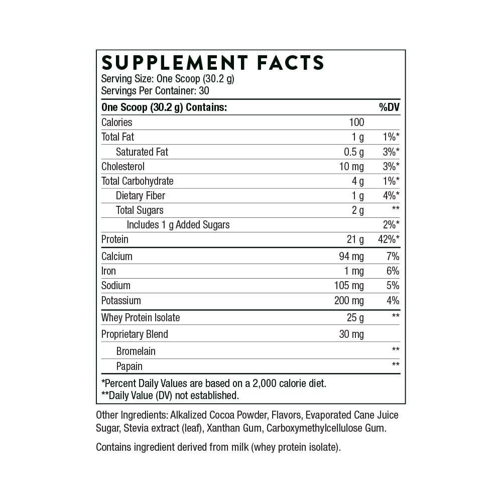 THORNE Whey Protein Isolate - 21 Grams of Easy-to-Digest Whey Protein Powder - Maple Wellness Supplements