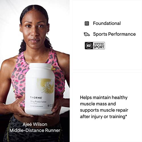 THORNE Whey Protein Isolate - 21 Grams of Easy-to-Digest Whey Protein Powder - NSF - Maple Wellness Supplements