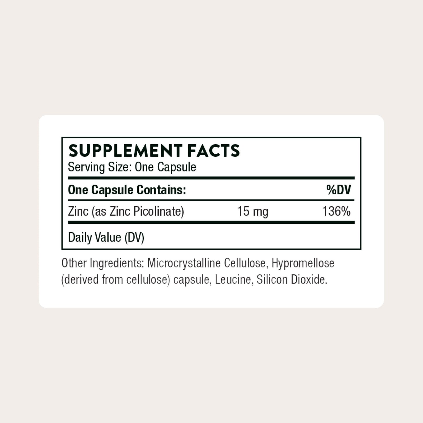 THORNE - Zinc Picolinate 15mg - Highly Absorbable Zinc Supplement - Supports Wellness, Immune System, Eye, Skin, and Reproductive Health* - Gluten-Free, Soy-Free, Dairy-Free - 60 Capsules - Maple Wellness Supplements