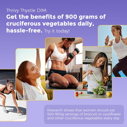 ThrivyThystle Liposomal DIM 400 mg - Hormone Balance, Estrogen Support for Women, DIM Supplement with Vitamin E, Evening Primrose, Black Cohosh, Omega-3 Fatty Acids (60 Capsules) - Maple Wellness Supplements