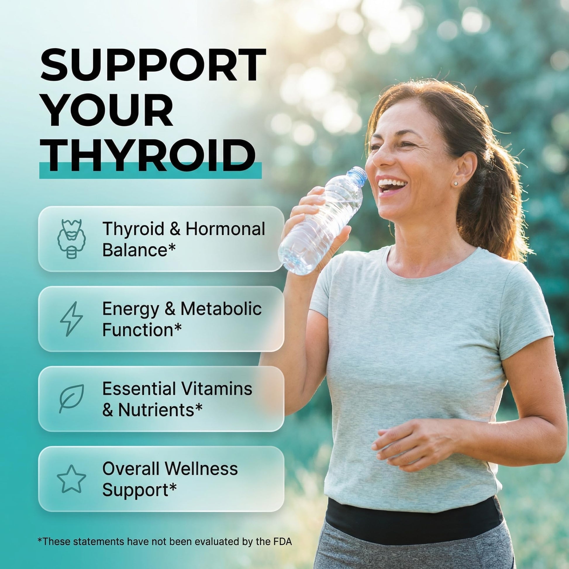 ThyroGlow Thyroid Support Gummies Selenium Iodine KSM 66 Ashwagandha L Tyrosine Vitamin D, C, B12, B6 Turmeric Blueberry Holy - Maple Wellness Supplements