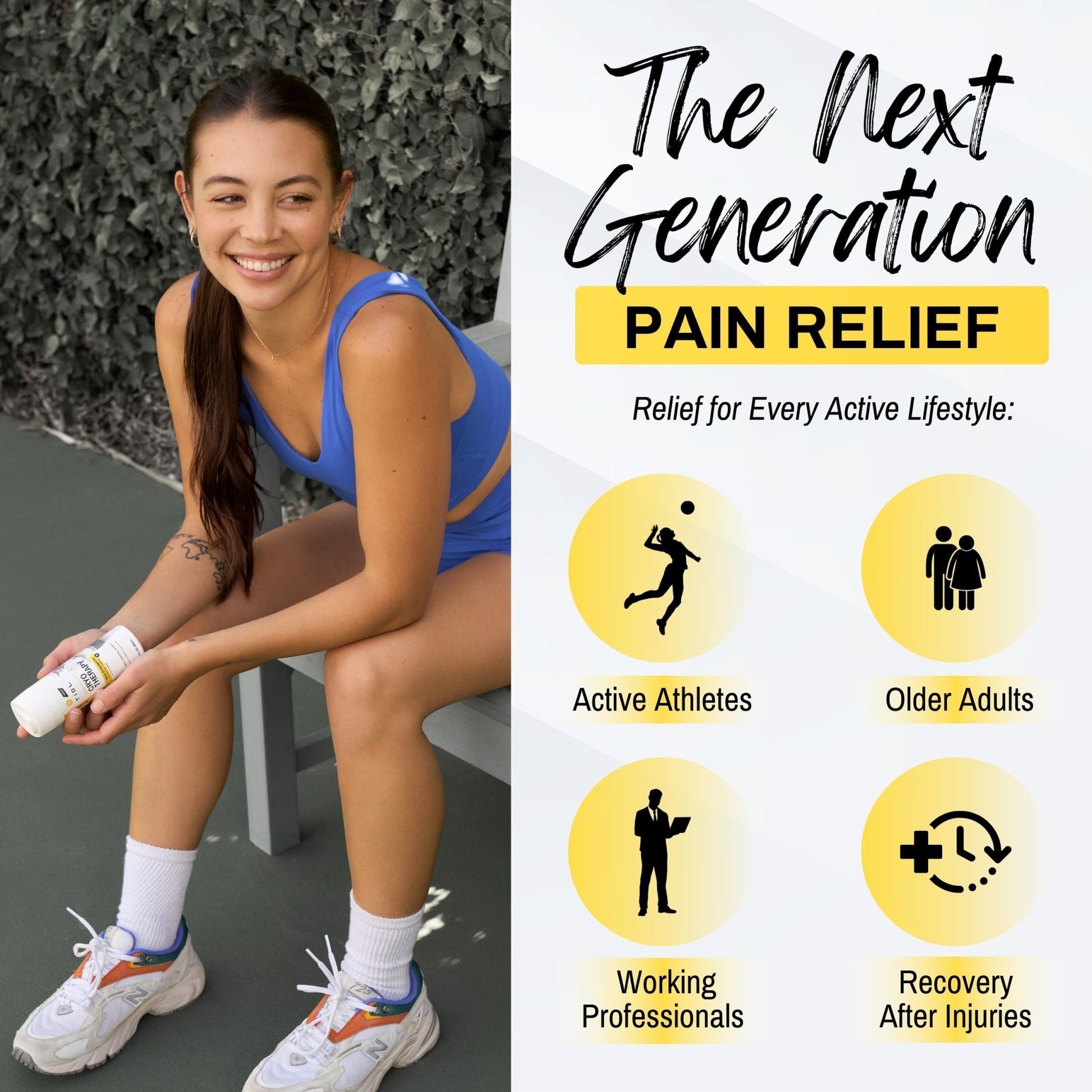 TIDL Cryotherapy Pain Relief Spray, 3 Oz (Pack of 2) Max Strength for Fast-Acting Muscle, Joint & Neck Pain Relief, Plant-Based Menthol & Camphor Pain Reliever, Quick Drying Formula - Maple Wellness Supplements