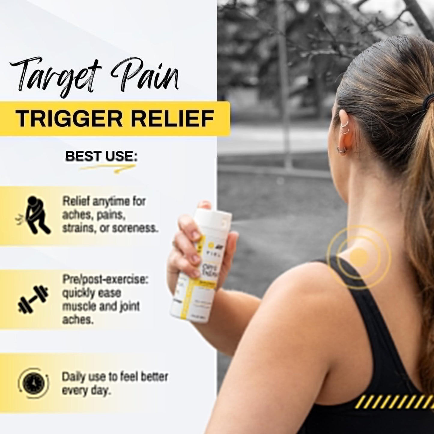 TIDL Cryotherapy Pain Relief Spray, 3 Oz (Pack of 2) Max Strength for Fast-Acting Muscle, Joint & Neck Pain Relief, Plant-Based Menthol & Camphor Pain Reliever, Quick Drying Formula - Maple Wellness Supplements