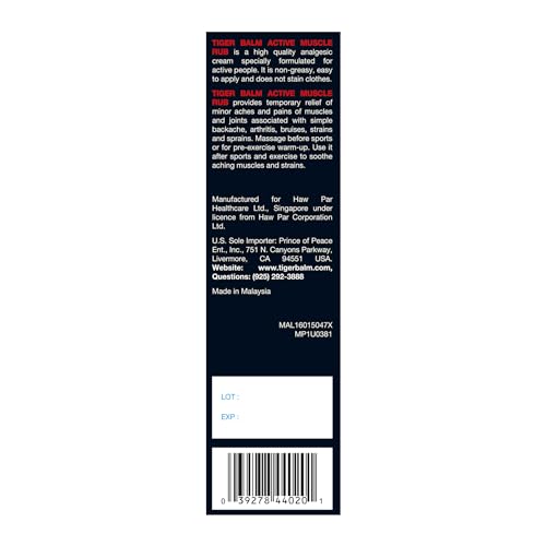 Tiger Balm Muscle Rub, 2-Ounce Tubes (Pack of 6) - Maple Wellness Supplements