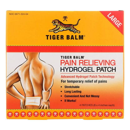 Tiger Balm Pain Relieving Patch Large, 4 Count (Pack of 6) - Maple Wellness Supplements