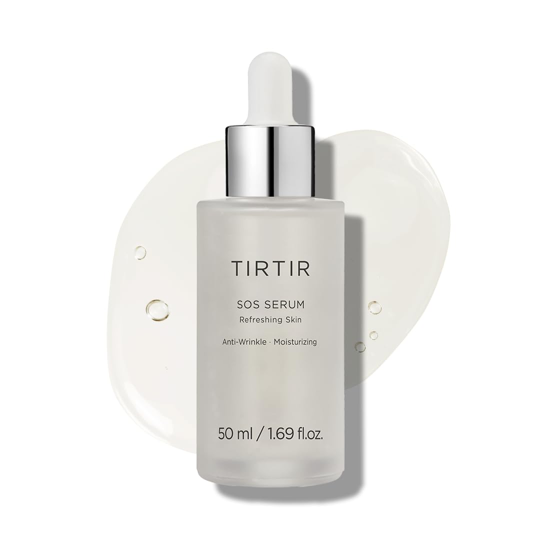 TIRTIR SOS Serum - Radiant Glow Boosting Face Serum - Plumping, Anti Aging, Hydrating - Visibly Smooth and Glowy Skin - Fragrance Free for All Skin Types, 1.69 fl.oz. - Maple Wellness Supplements
