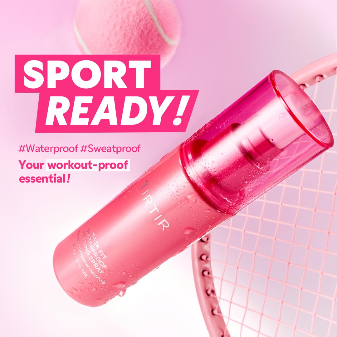 TIRTIR Waterproof Setting Spray – 24 Hour Long Lasting Fix, Sweatproof Water Resistant Makeup Finisher – Ethanol Free, Semi Matte Finish for Oily Skin – Korean Makeup Fixer - Maple Wellness Supplements
