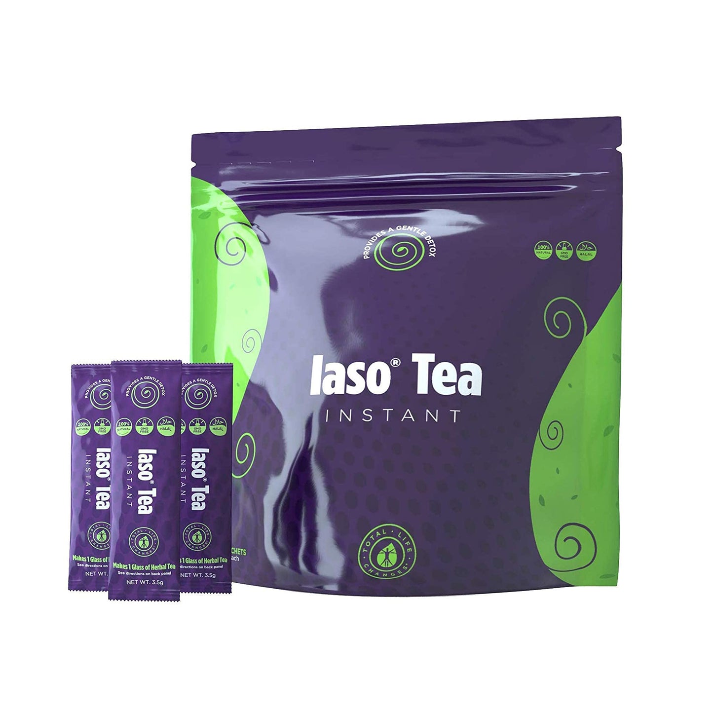 TLC Total Life Changes IASO Natural Detox Instant Herbal Tea - Expiration Date on the Top - Maple Wellness Supplements