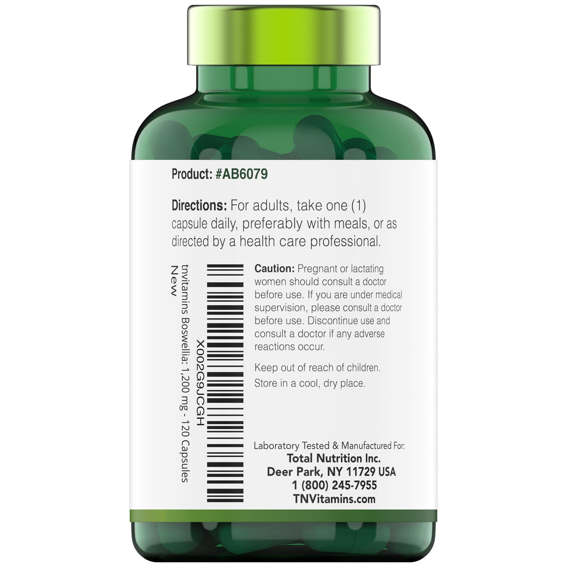 tnvitamins Boswellia Extract Capsules, 120 Count | 1,200 mg Per Capsule | 65% Boswellic Acids + 10:1 Concentrated Extract | Boswellia Serrata - Maple Wellness Supplements