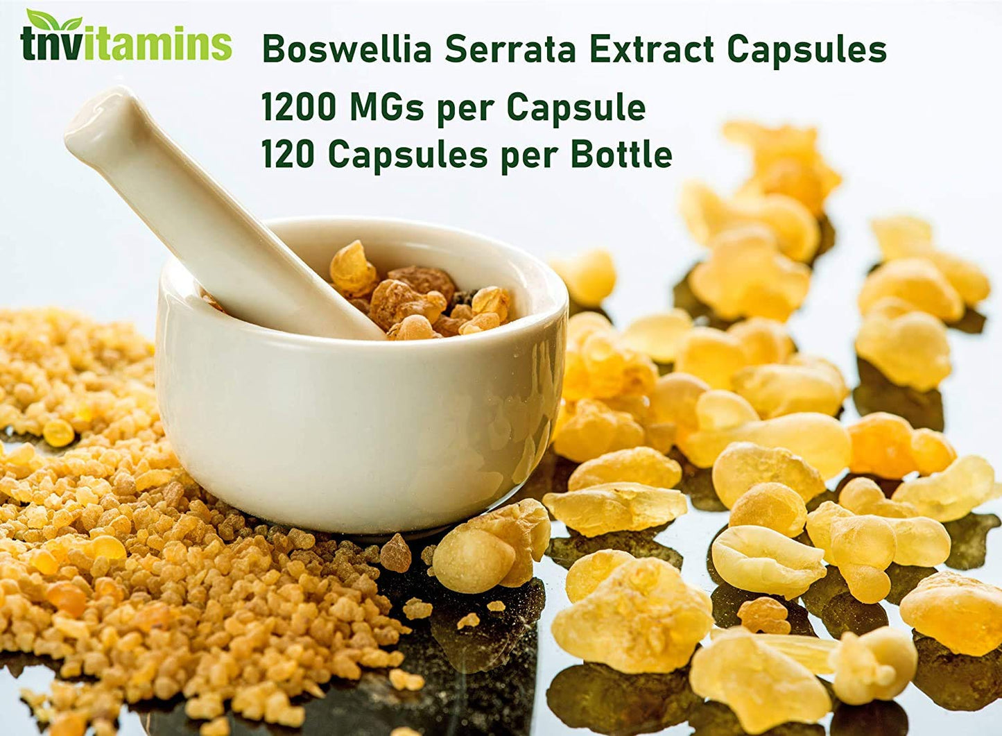 tnvitamins Boswellia Extract Capsules, 120 Count | 1,200 mg Per Capsule | 65% Boswellic Acids + 10:1 Concentrated Extract | Boswellia Serrata - Maple Wellness Supplements