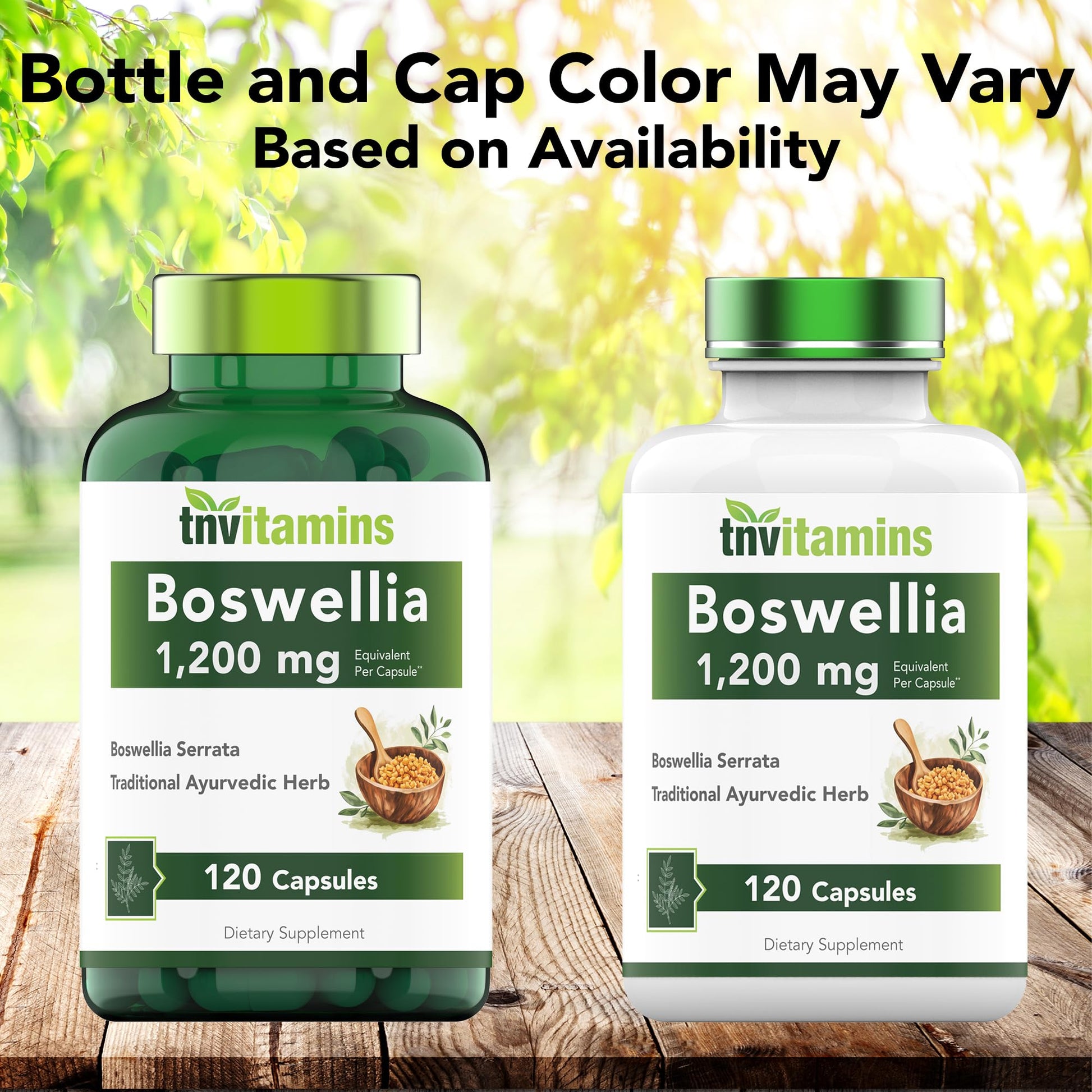 tnvitamins Boswellia Extract Capsules, 120 Count | 1,200 mg Per Capsule | 65% Boswellic Acids + 10:1 Concentrated Extract | Boswellia Serrata - Maple Wellness Supplements