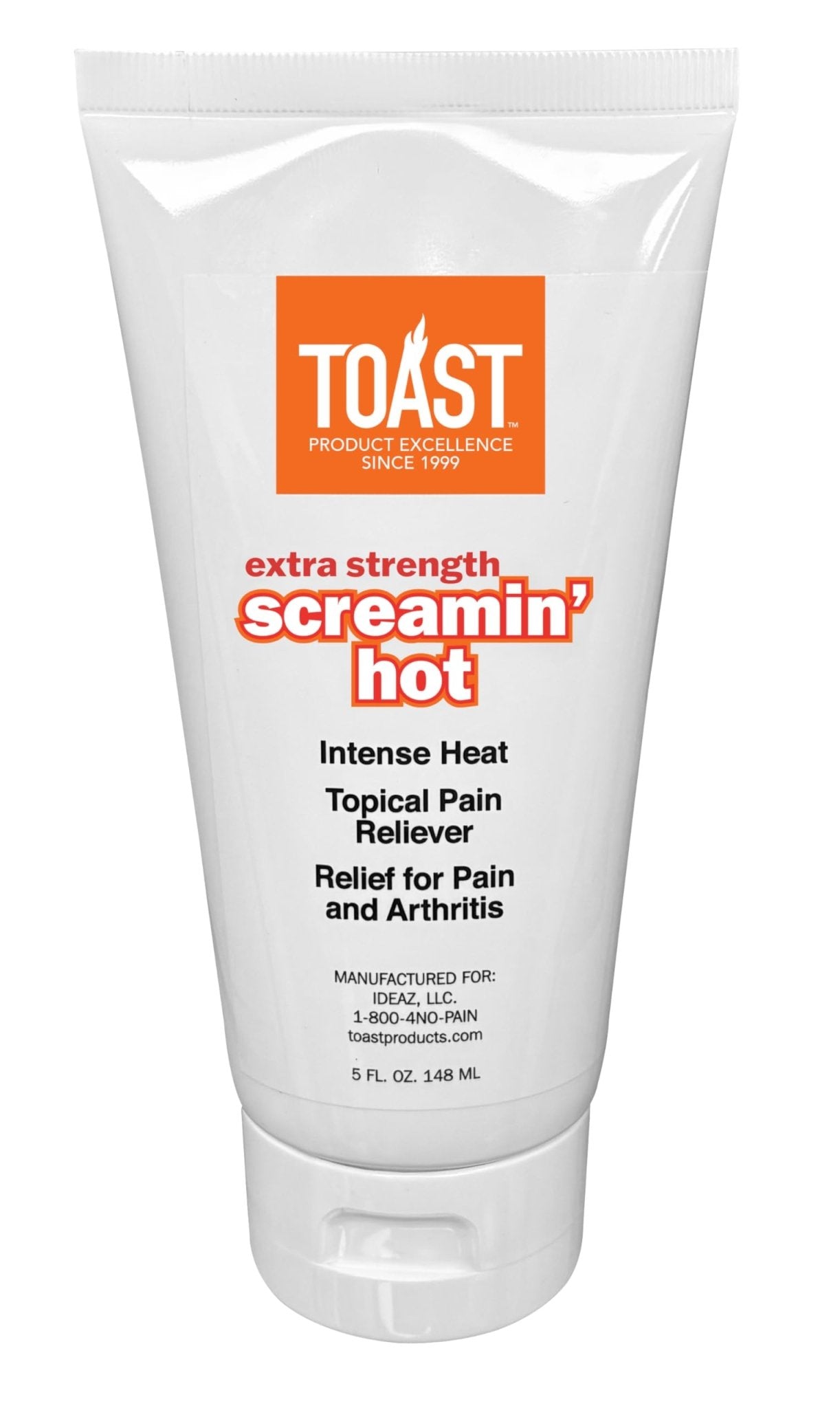 Toast Extra Strength Screamin Hot Intense Heat Topical Pain Relief Cream for Muscles and Joints - 5 Ounces - Maple Wellness Supplements