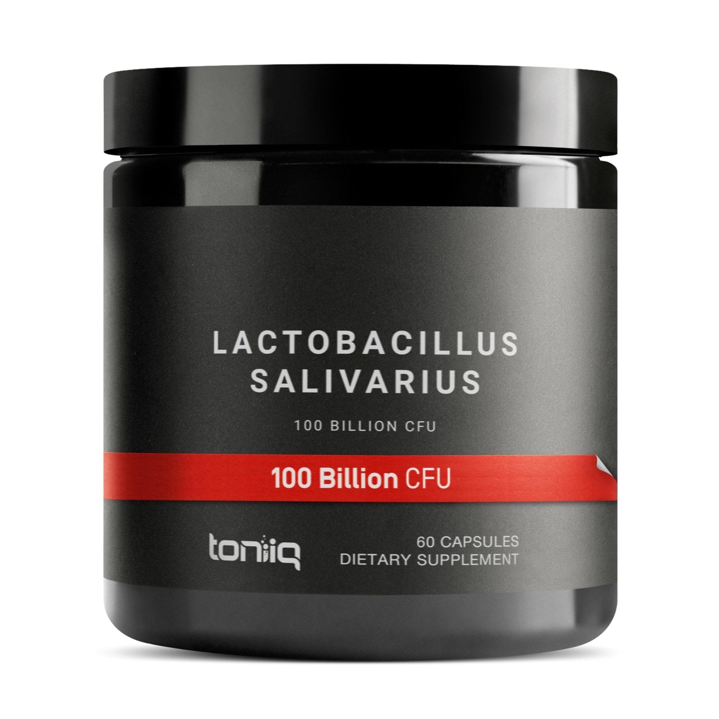 Toniiq 100 Billion CFU Lactobacillus Salivarius Probiotic - Highest Verified CFU Count - Third-Party Lab Tested for Potency - 60 Vegetarian Capsules - 30 Servings - TQ Verified - Maple Wellness Supplements