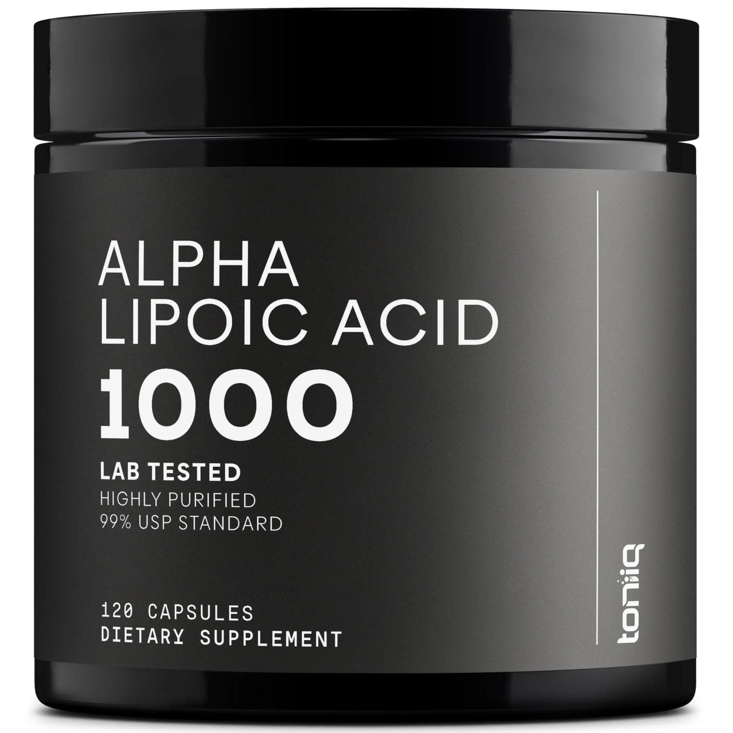Toniiq 1000mg Ultra High Strength Alpha Lipoic Acid Capsules - Highly Purified 99%+ USP Standard - 120 Capsules ALA Supplement - Maple Wellness Supplements