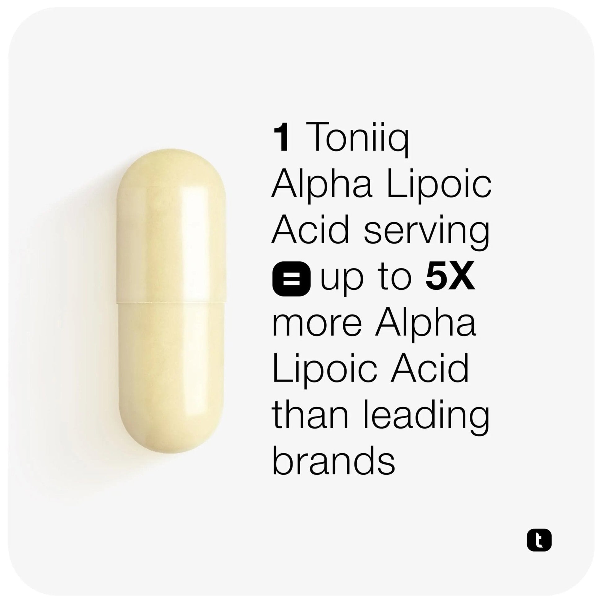 Toniiq 1000mg Ultra High Strength Alpha Lipoic Acid Capsules - Highly Purified 99%+ USP Standard - 120 Capsules ALA Supplement - Maple Wellness Supplements