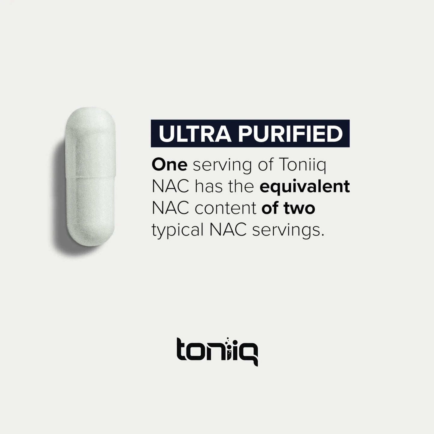 Toniiq 1300mg NAC - 4 Month Supply - Min. 98%+ Tested Purity - Ultra High Strength Bioavailable NAC Cysteine Supplement - 240 Vegetarian N Acetyl Cysteine Capsules -Lab Tested TQ - Maple Wellness Supplements