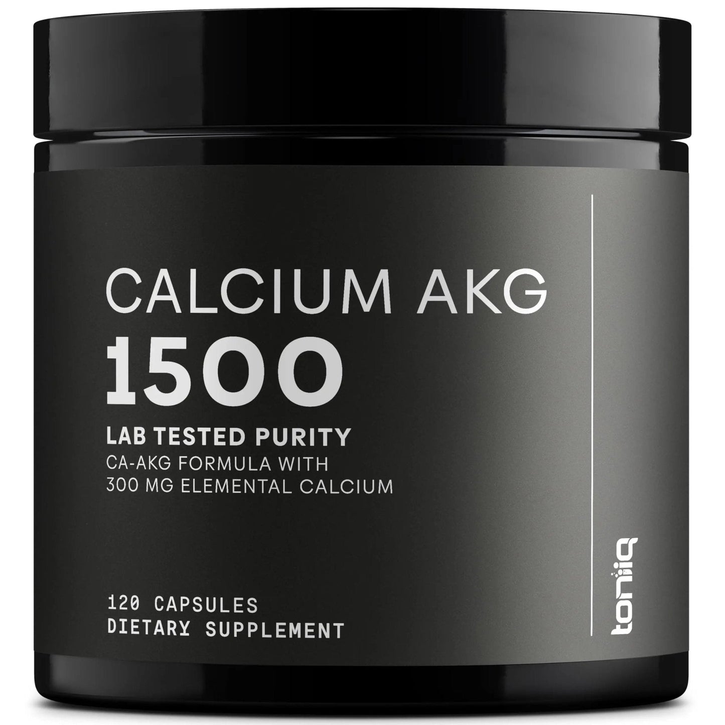 Toniiq 1500mg Ultra High Purity Ca AKG Supplement - 99%+ Highly Purified and Bioavailable Calcium Alpha-Ketoglutarate - Calcium AKG Longevity Supplement - 120 Ca-AKG Vegetarian Capsules - Maple Wellness Supplements