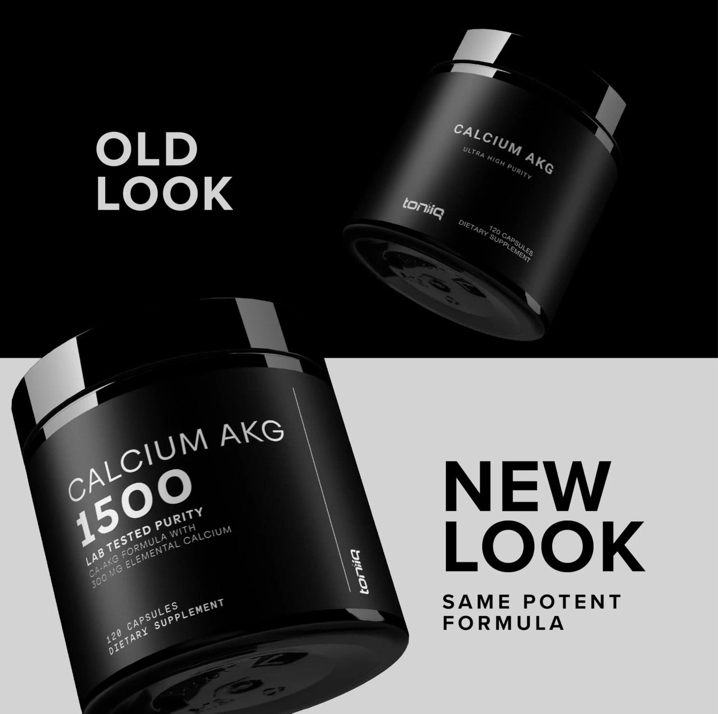 Toniiq 1500mg Ultra High Purity Ca AKG Supplement - 99%+ Highly Purified and Bioavailable Calcium Alpha-Ketoglutarate - Calcium AKG Longevity Supplement - 120 Ca-AKG Vegetarian Capsules - Maple Wellness Supplements