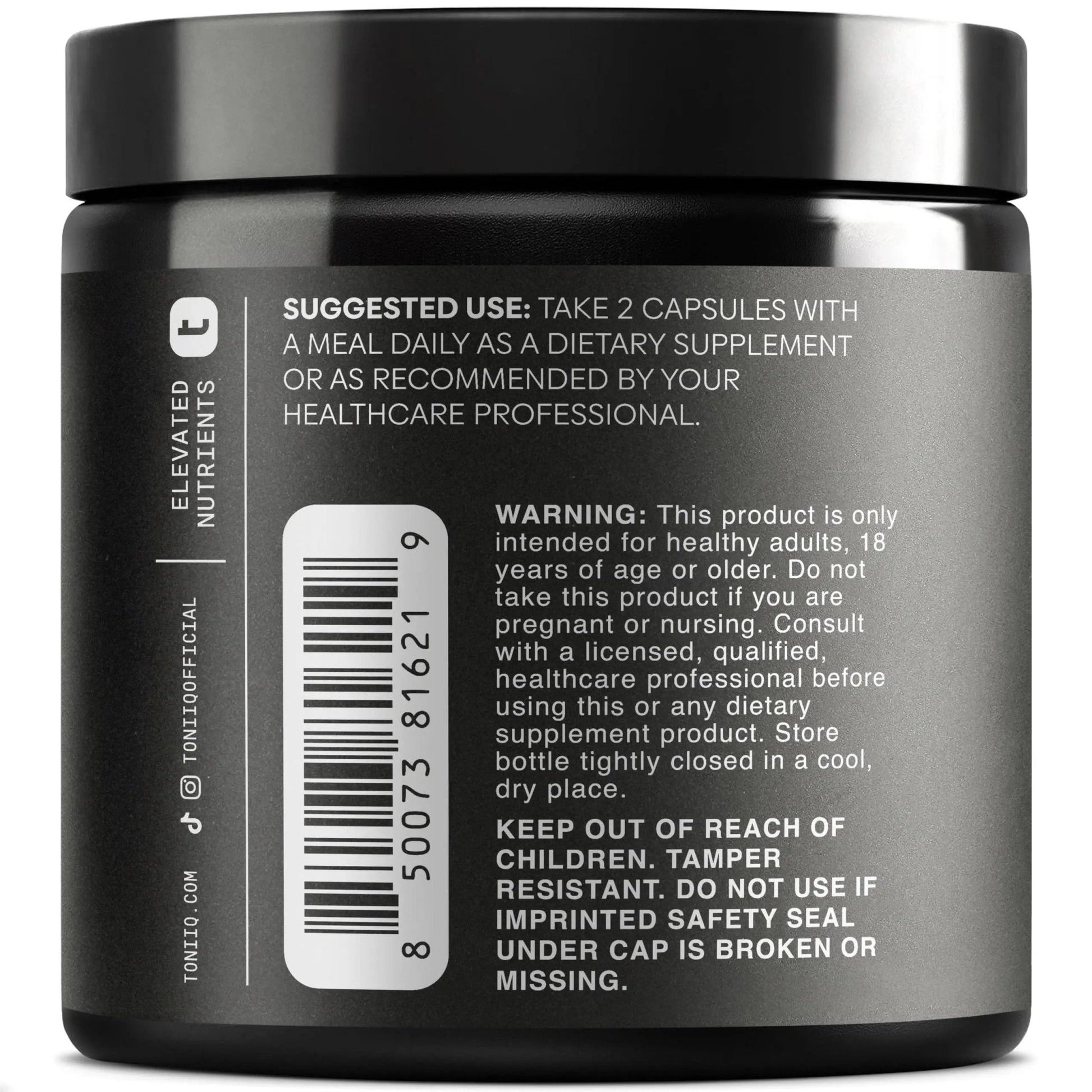 Toniiq 46,620 mg Olive Leaf Extract Complex – with 85% Oleanolic Acid, 50% Oleuropein & 20% Hydroxytyrosol - 50:1 Extract Ratio – 1000mg Extract Per Serving – Third-Party Tested – 120 Capsules - Maple Wellness Supplements