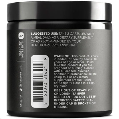 Toniiq 46,620 mg Olive Leaf Extract Complex – with 85% Oleanolic Acid, 50% Oleuropein & 20% Hydroxytyrosol - 50:1 Extract Ratio – 1000mg Extract Per Serving – Third-Party Tested – 120 Capsules - Maple Wellness Supplements