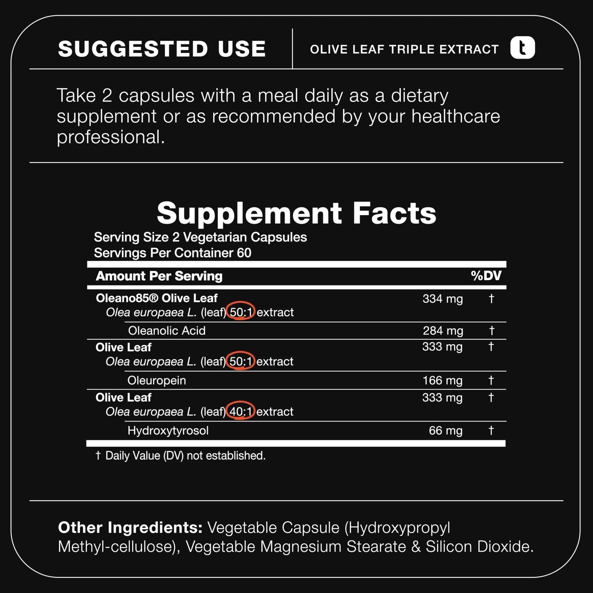 Toniiq 46,620 mg Olive Leaf Extract Complex – with 85% Oleanolic Acid, 50% Oleuropein & 20% Hydroxytyrosol - 50:1 Extract Ratio – 1000mg Extract Per Serving – Third-Party Tested – 120 Capsules - Maple Wellness Supplements
