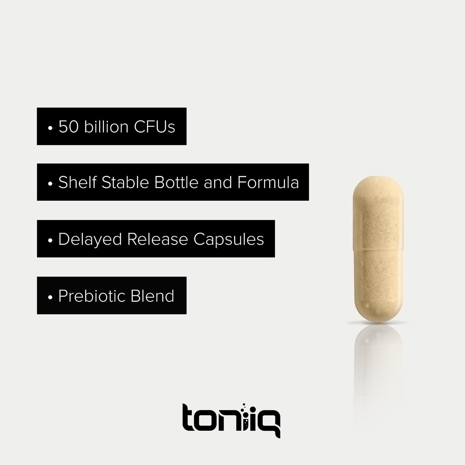 Toniiq 50 Billion CFU Lactobacillus Reuteri Probiotic 50mg per Serving - L Reuteri Probiotics - Highest CFU Count Lactobacillus Reuteri Probiotic - 60 Vegetarian Capsules - 60 Servings - Maple Wellness Supplements