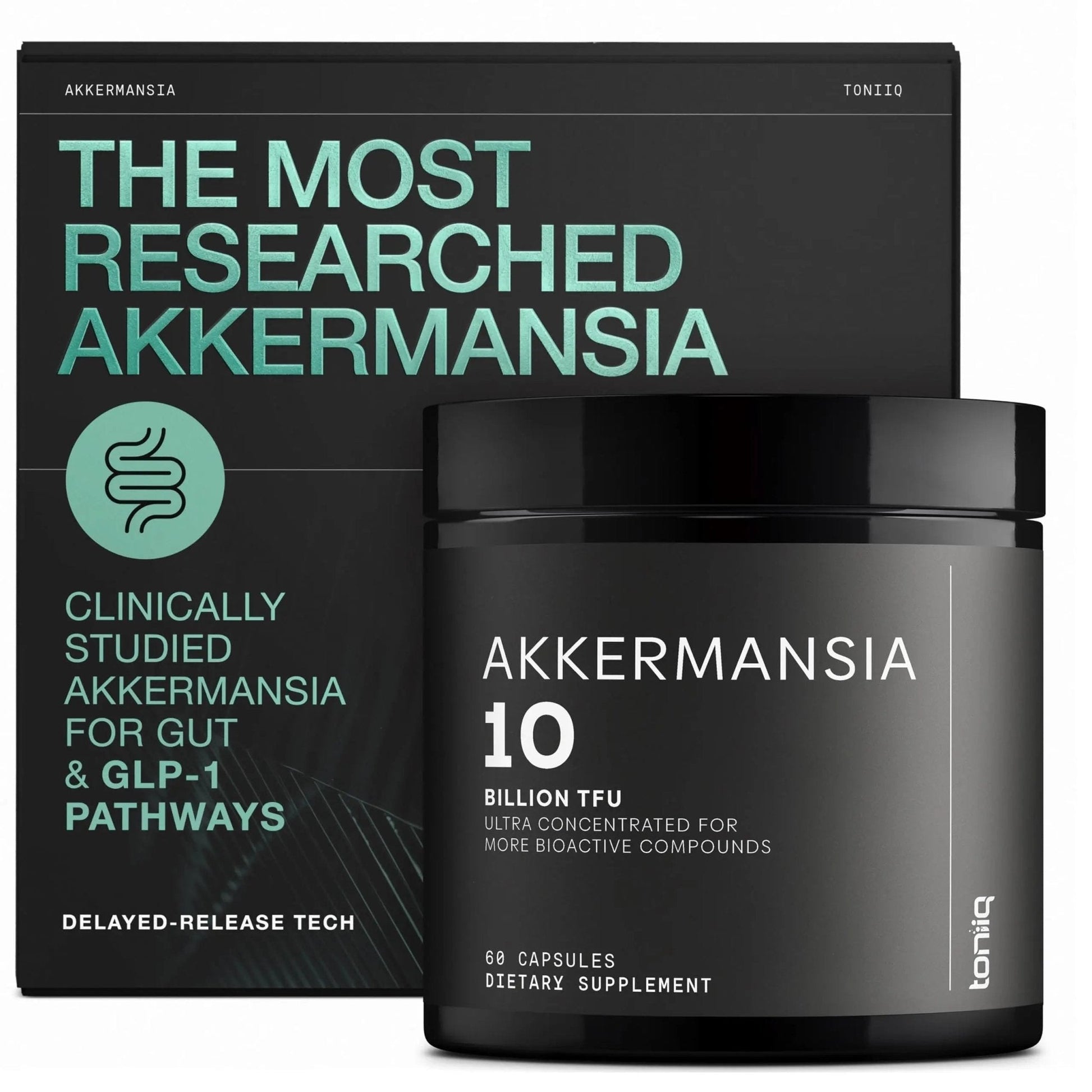 Toniiq Akkermansia Probiotic – 10 Billion TFU – Supports Gut Health & GLP-1 Activity - Maple Wellness Supplements