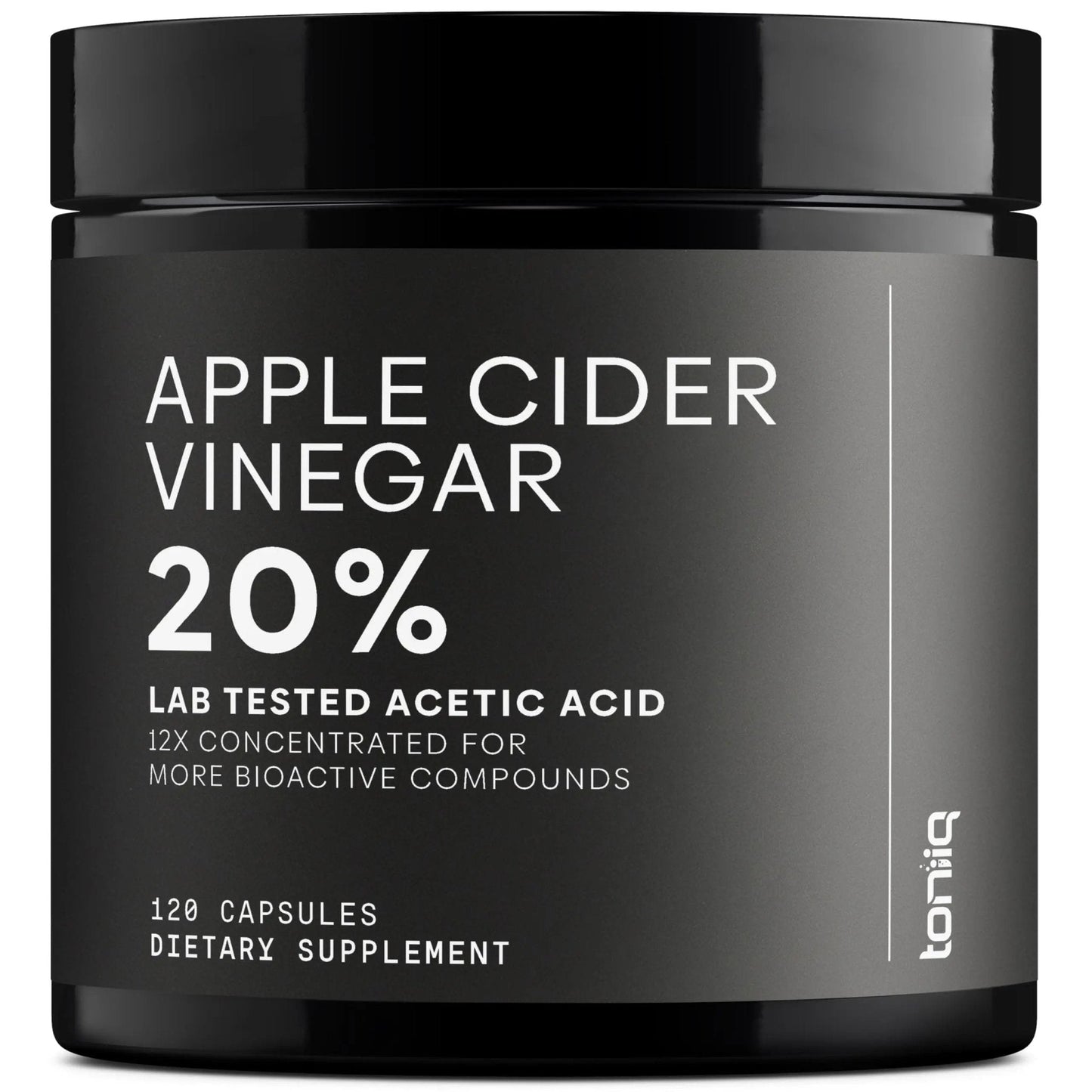 Toniiq Apple Cider Vinegar Capsules - Ultra High Potency 2,010mg Formula with 20% Acetic Acid & Cayenne Pepper - Made with The Mother - Third-Party Lab Tested - 120 Capsules - Maple Wellness Supplements