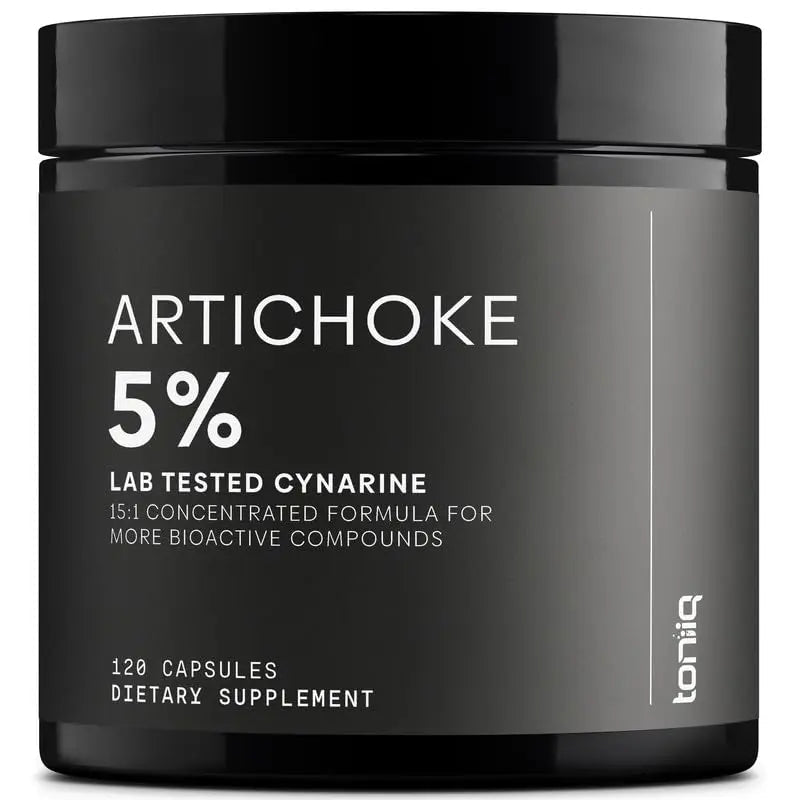 Toniiq Artichoke Extract 15:1 – with 5% Cynarin (60 mg) – 120 Vegan Capsules – Liver & Digestive Support - Lab Tested - Non-GMO - Maple Wellness Supplements