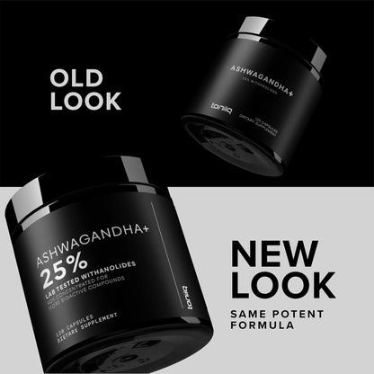 Toniiq Ashwagandha – 40:1 Concentrated Extract – 25% Withanolides – Wild Harvested in India – Highly Bioavailable with Black Pepper – Third-Party Tested – 120 Capsules - 1,300mg per Serving - Maple Wellness Supplements