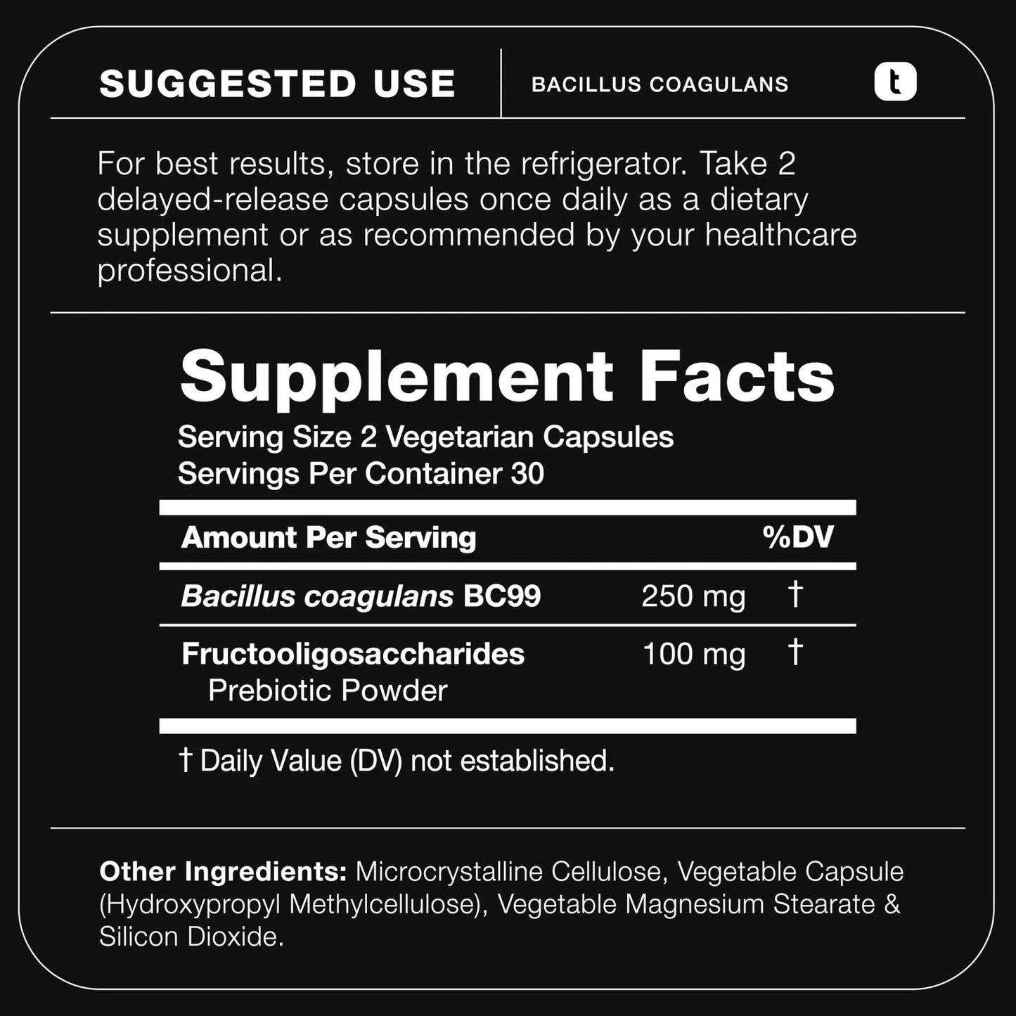Toniiq Bacillus Coagulans Probiotic Supplement – Ultra High Strength 50 Billion CFU with FOS Prebiotic – Spore-Based Probiotic for Exceptional Stability – Third-Party Tested – 60 Capsules - Maple Wellness Supplements