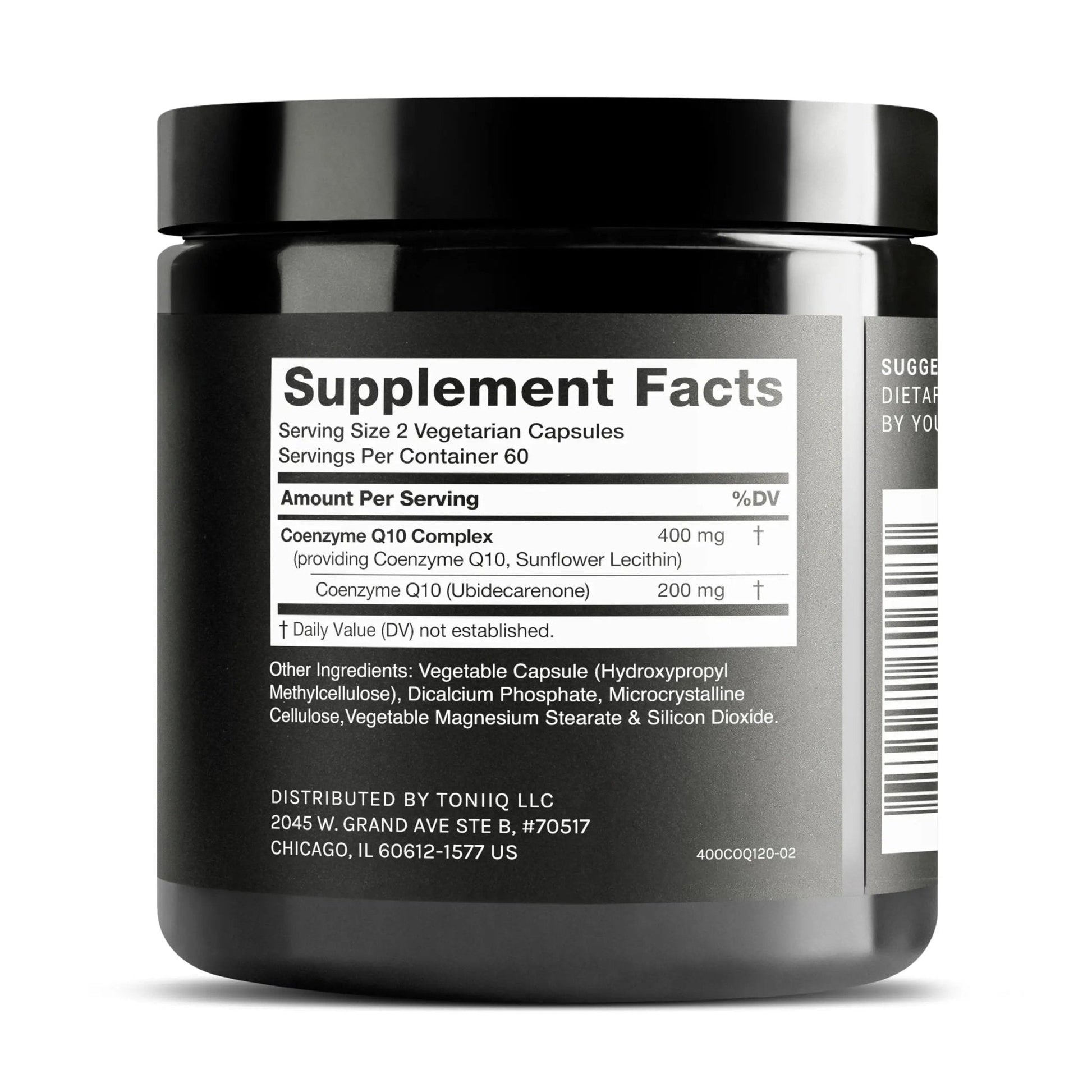 Toniiq CoQ10 400mg Extra Strength - Ultra High Purity - Liposomal for Superior Absorption - 98% Purified - Third-Party Tested, 120 Veggie Capsules - Maple Wellness Supplements