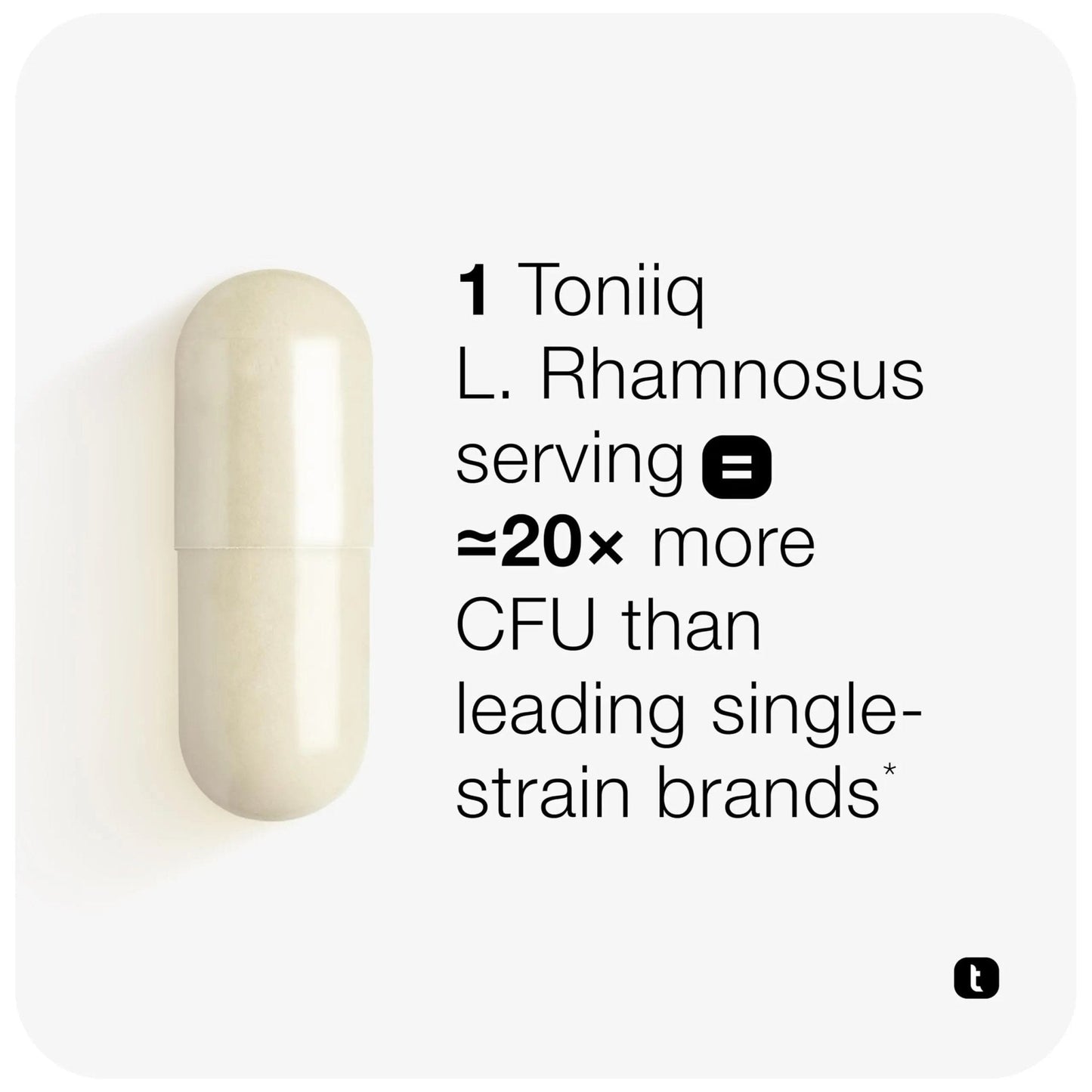 Toniiq Lactobacillus Rhamnosus – Ultra High Strength 100B CFU with Prebiotic FOS – Delayed Release Capsules – Third-Party Lab Tested – 60 Capsules - Maple Wellness Supplements
