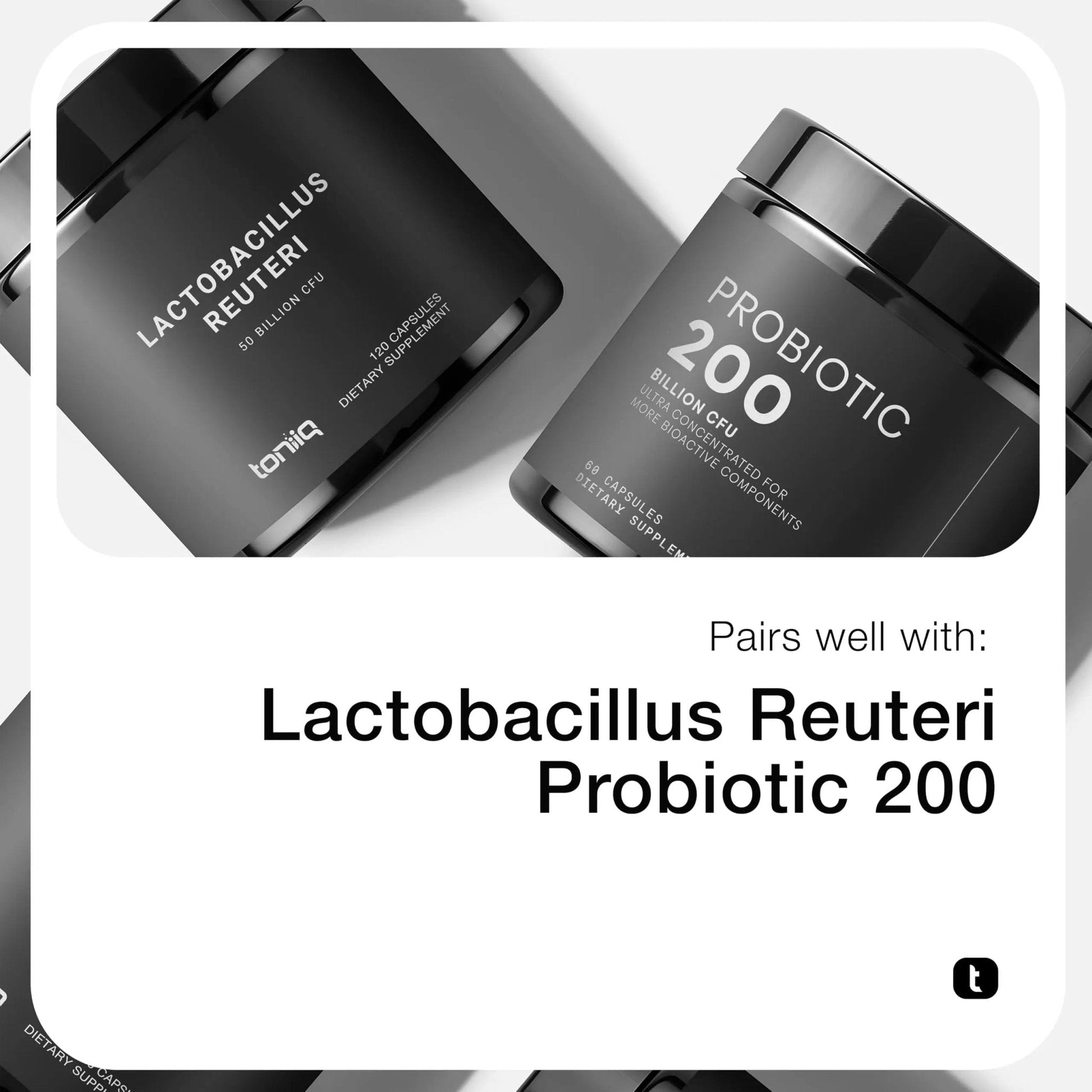 Toniiq Lactobacillus Rhamnosus – Ultra High Strength 100B CFU with Prebiotic FOS – Delayed Release Capsules – Third-Party Lab Tested – 60 Capsules - Maple Wellness Supplements