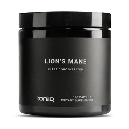 Toniiq Lion’s Mane - Ultra High Potency 10:1 Extract with 30% Polysaccharides - Highly Concentrated & Bioactive - Third-Party Lab Tested - 120 Capsules - Maple Wellness Supplements