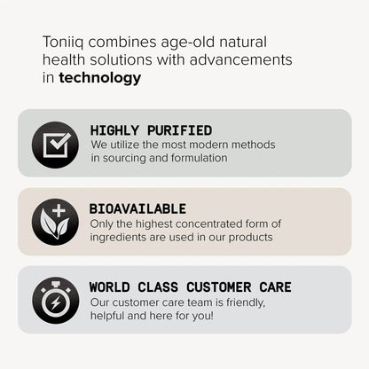 Toniiq Maca Root - Ultra High Potency 20:1 Extract - Black, Red and Yellow Maca Complex - Single Origin, Wildcrafted & Highly Concentrated - Third-Party Lab Tested - 90 Capsules - Maple Wellness Supplements